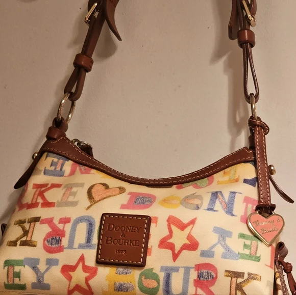 Dooney& Bourke Y2K RainbowZipper Doodle Graffiti Shoulder Bag